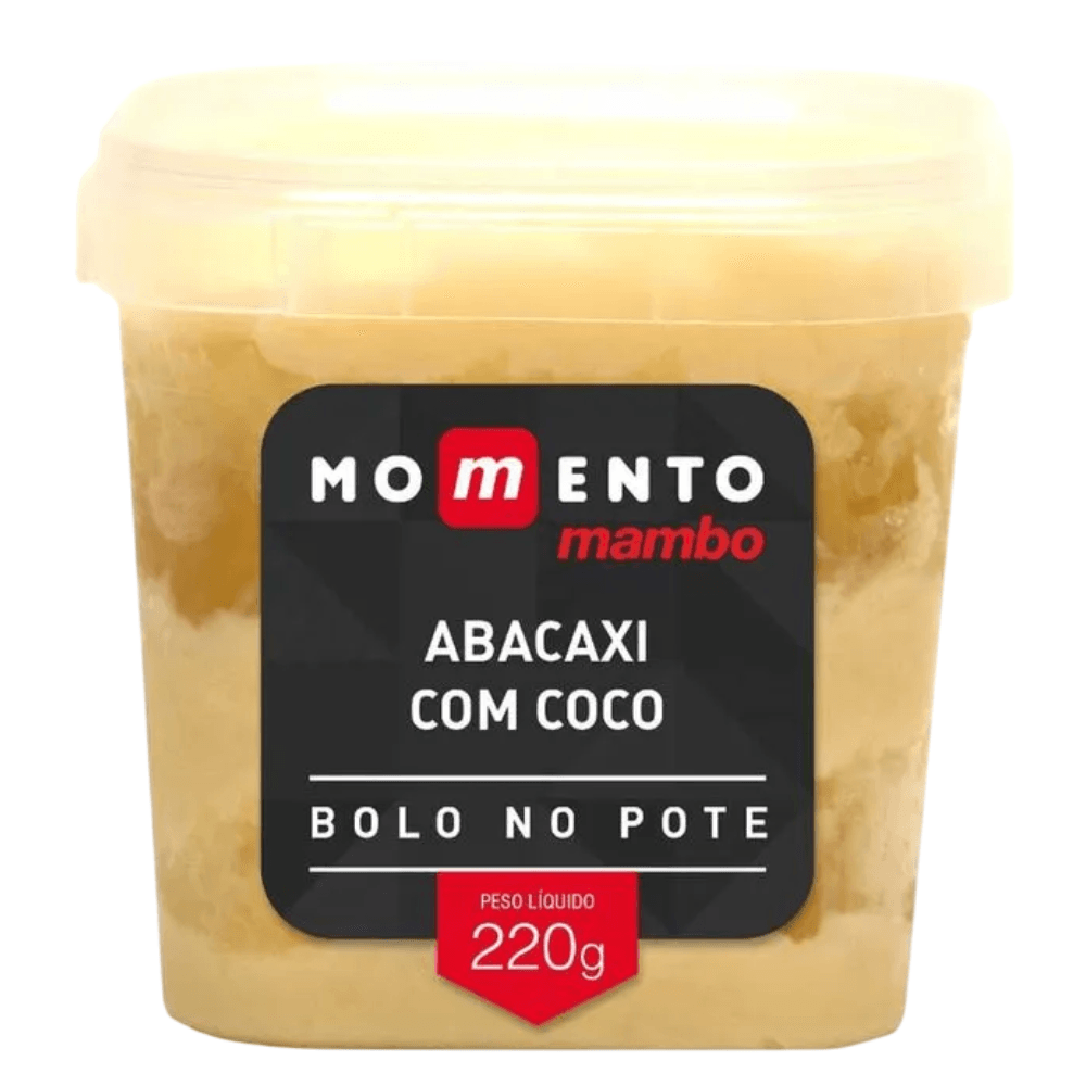 Bolo no Pote Abacaxi com Coco Momento Mambo 220g