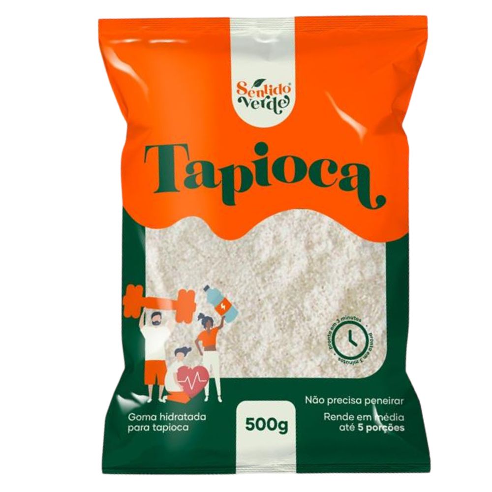 Goma Pronta para Tapioca Sem Glúten Sentido Verde 500g