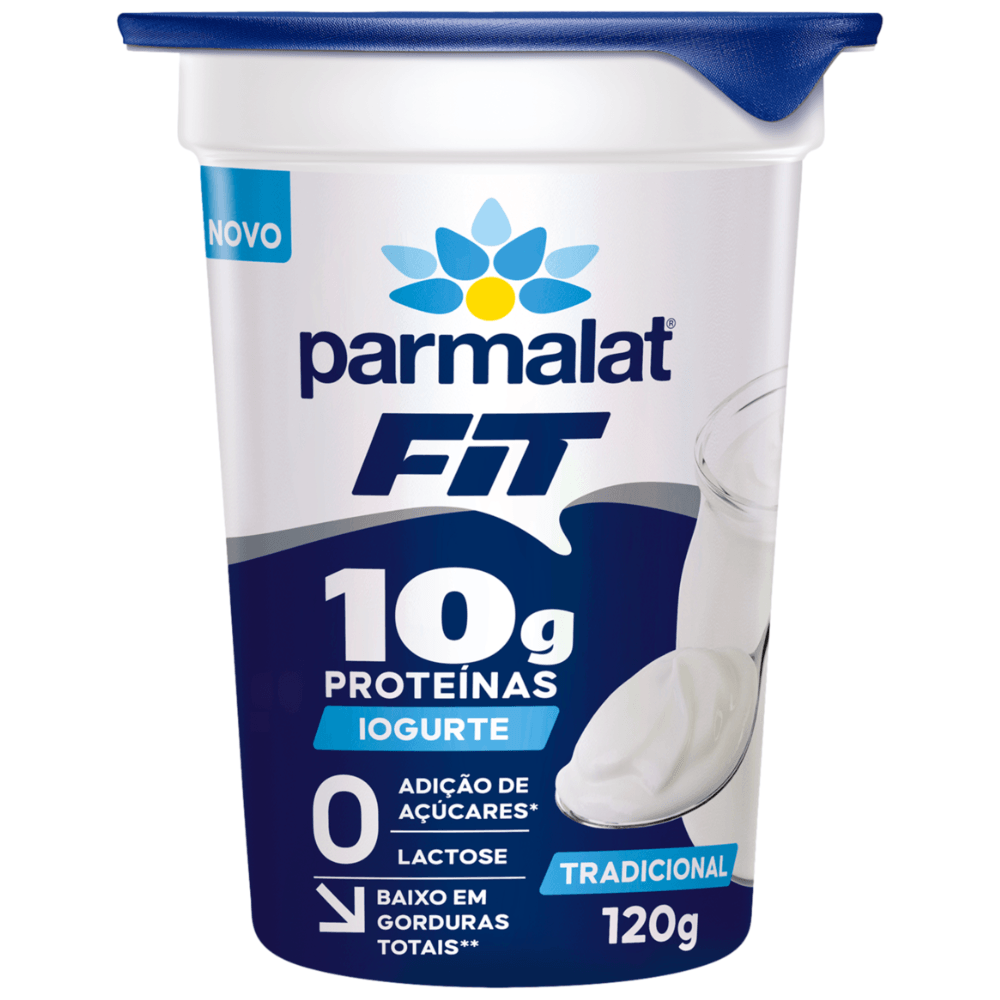 Iogurte Tradicional Fit 10g de Proteínas Sem Lactose Parmalat 120g