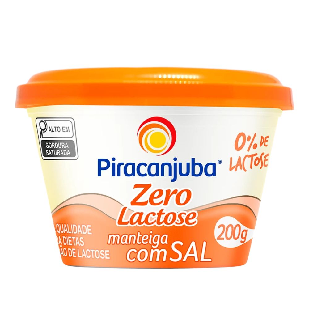 Manteiga com Sal Sem Lactose Piracanjuba 200g