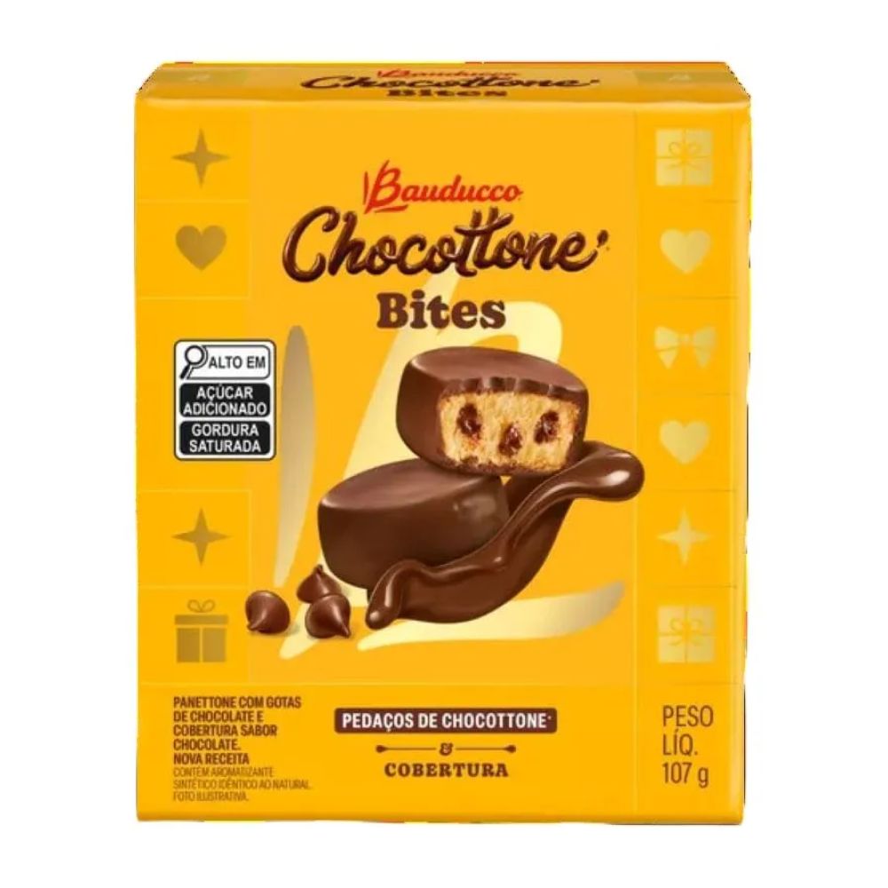 Chocolate com Chocottone Bites Bauducco 107g
