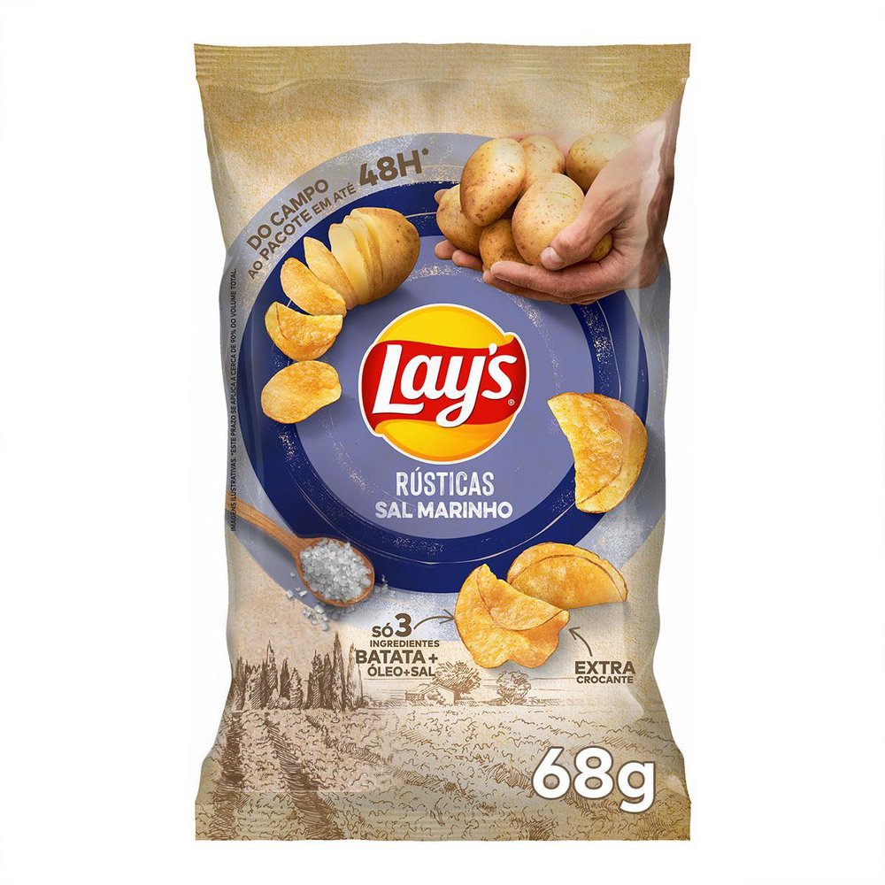 Batata Frita Rústica Sal Marinho Lays 68g