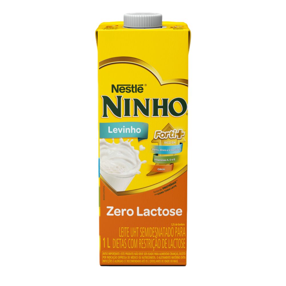 Leite Semidesnatado UHT Sem Lactose Levinho Forti+ Ninho 1L