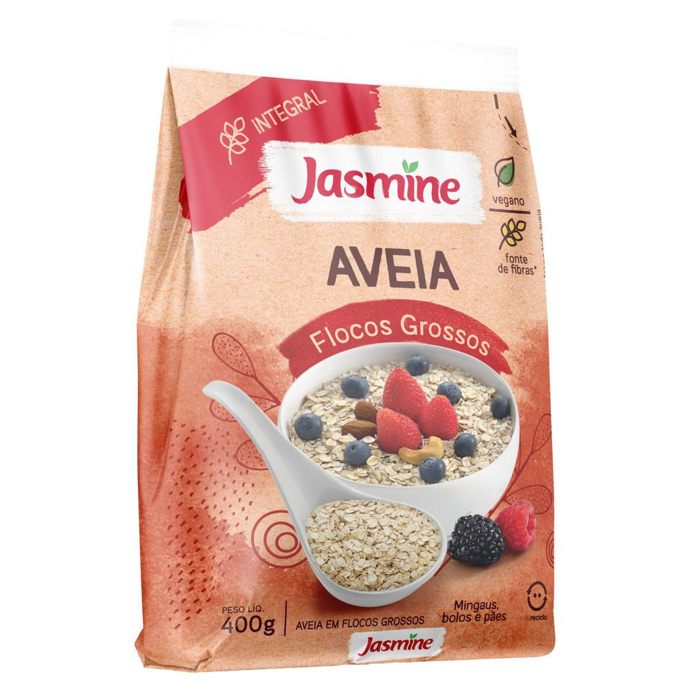 Aveia em Flocos Grossos Integral Jasmine 400g