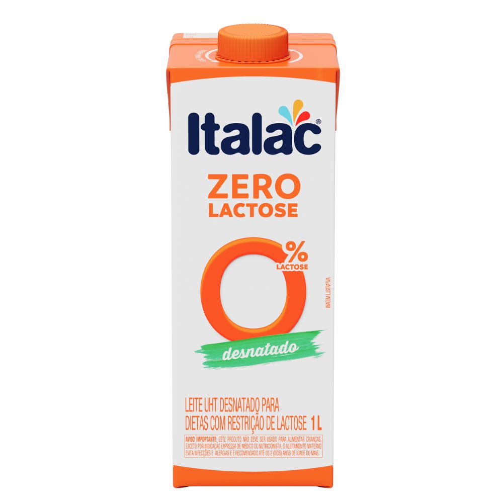 Leite Desnatado UHT Sem Lactose Italac 1L
