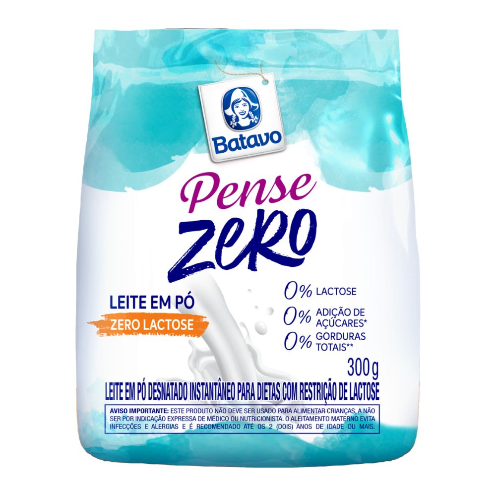 Leite em Pó Desnatado Sem Lactose Batavo 300g