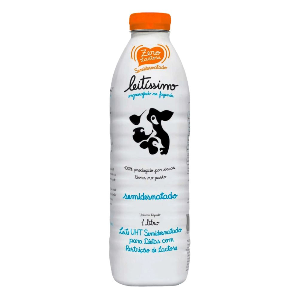 Leite UHT Semidesnatado Sem Lactose Leitissimo 1L