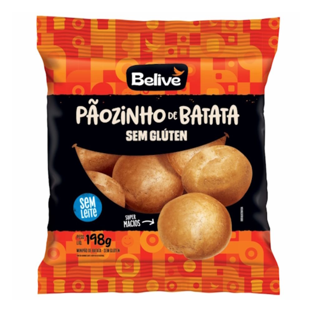 Pãozinho de Batata Sem Glúten Belive 198g