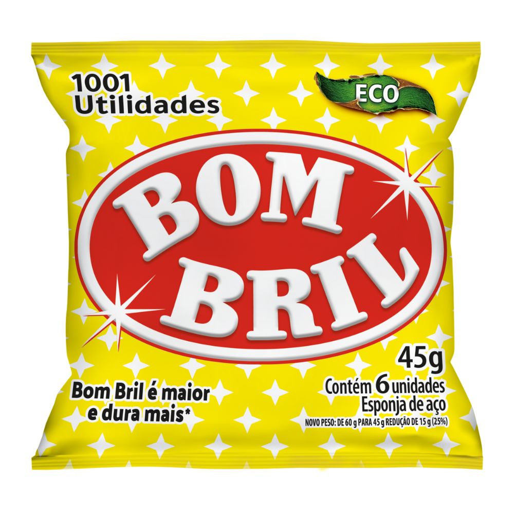 Esponja de Aço Eco Pacote Bombril com 6 Unidades
