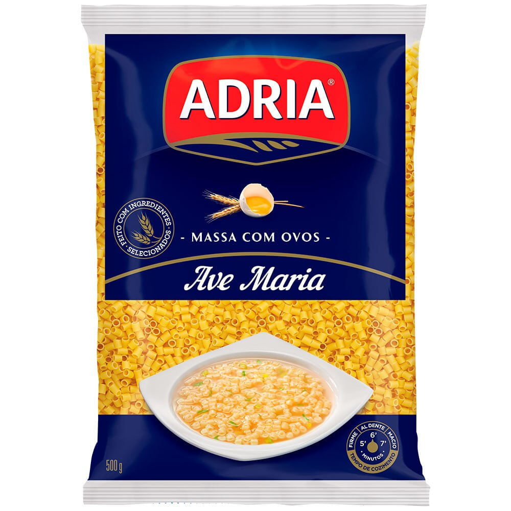 Macarrão Ave Maria com Ovos Adria 500g