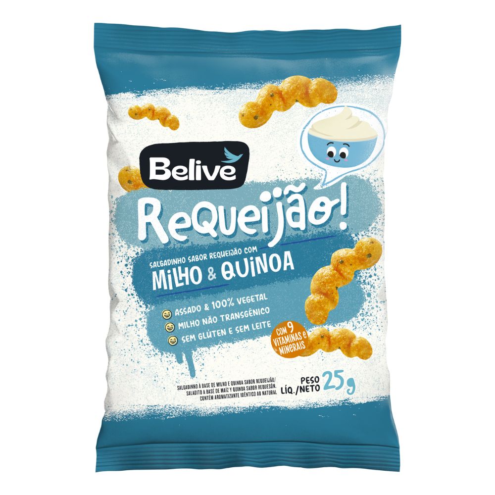 Salgadinho de Requeijão Sem Glúten Belive 25g