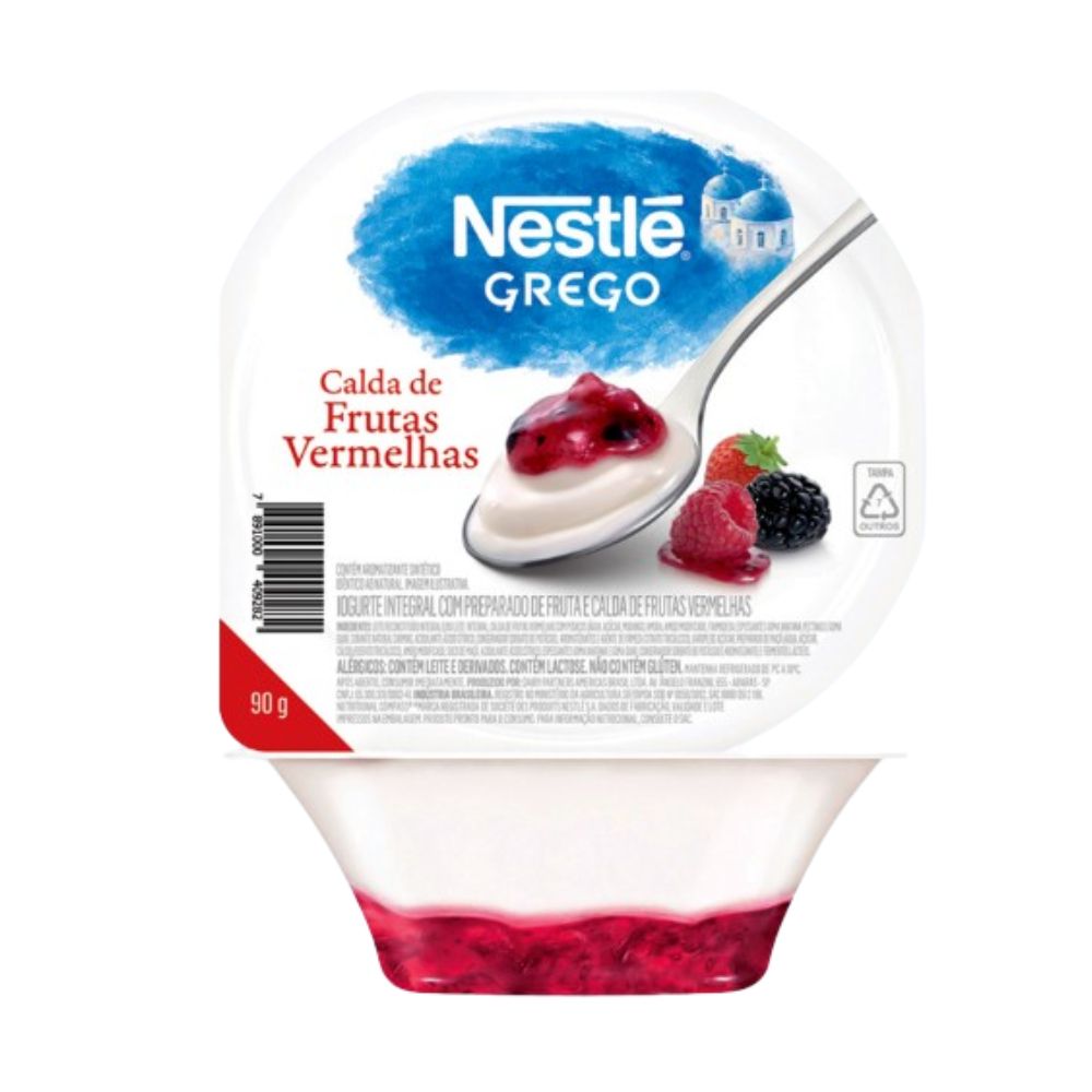 Iogurte Grego com Calda de Frutas Vermelhas Nestlé 90g