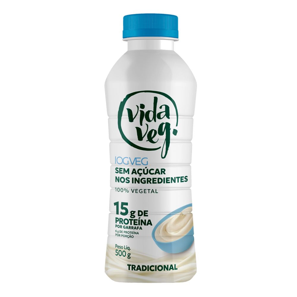 Iogurte Vegano Tradicional 15g de Proteínas Vida Veg 500g