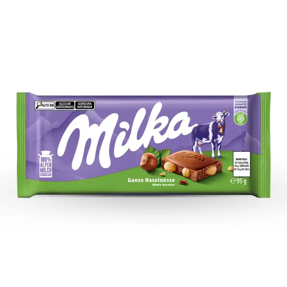 Chocolate Whole Hazelnut Milka 95g