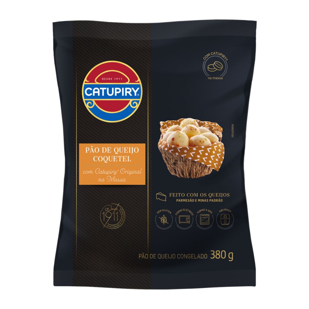 Pão de Queijo Coquetel com Catupiry Original Congelado Catupiry 380g