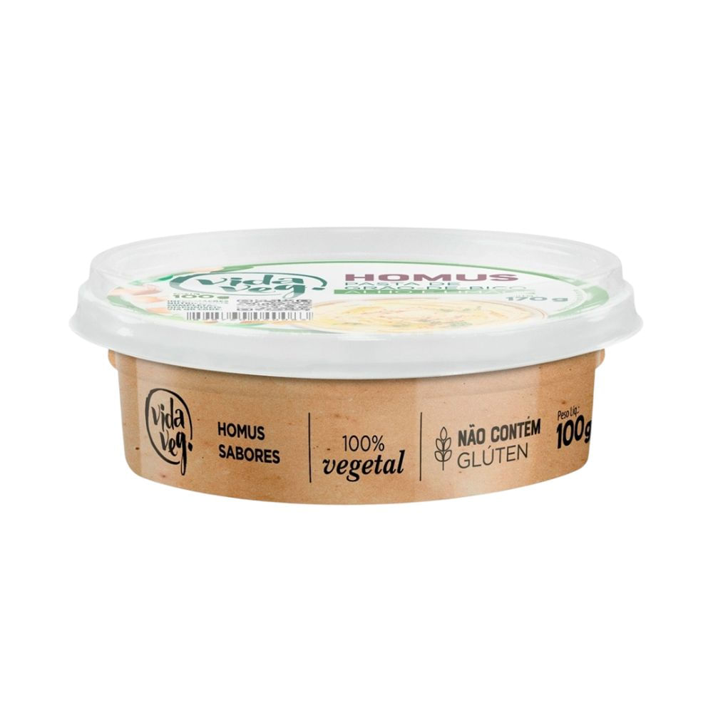 Homus Vegetal Alho e Limão Sem Glúten Vida Veg 100g