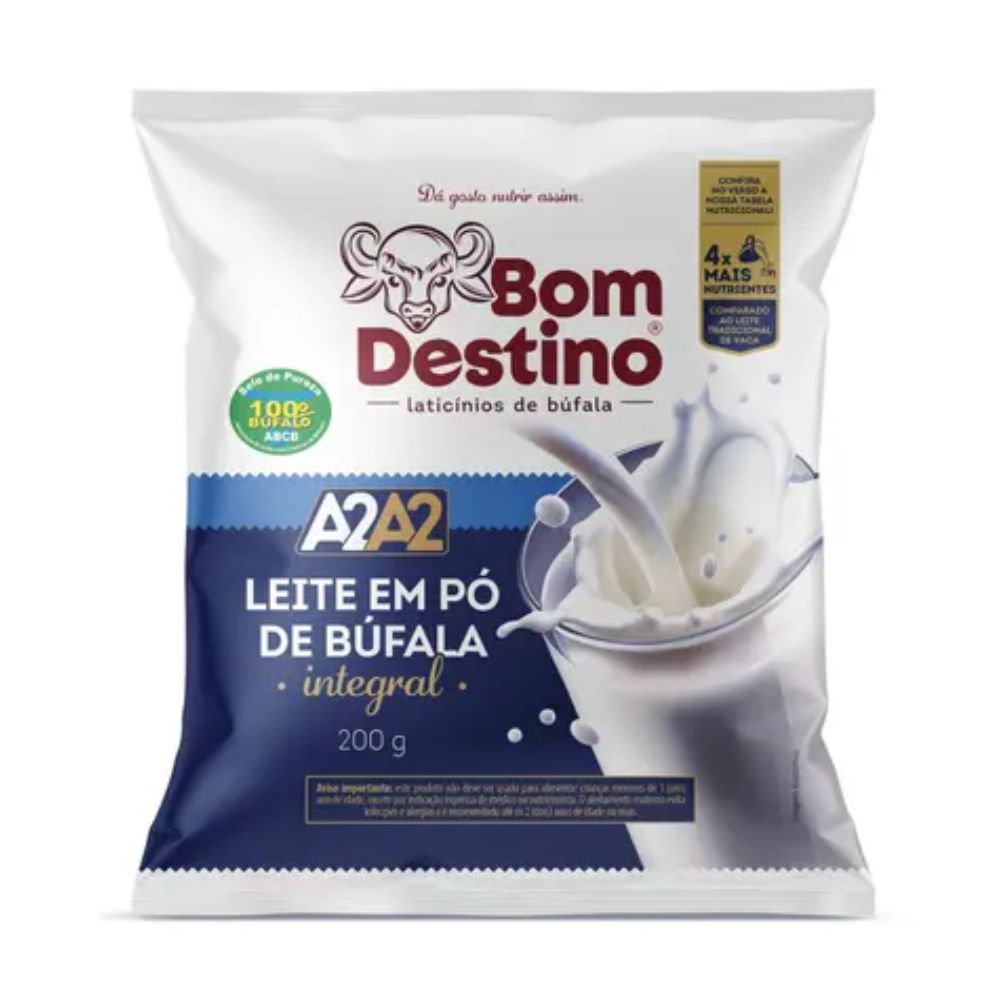 Leite em Pó de Búfala Integral Bom Destino 200g