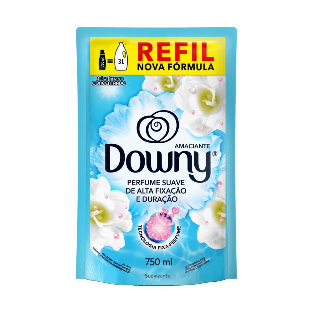 Amaciante Concentrado Brisa Suave Downy Refil 750ml