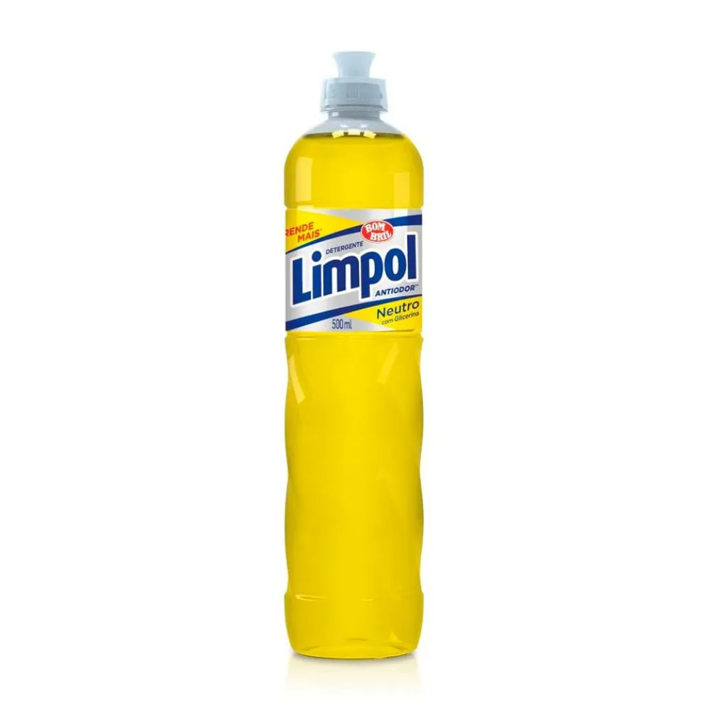 Detergente Líquido Lava Louças Neutro Limpol 500ml
