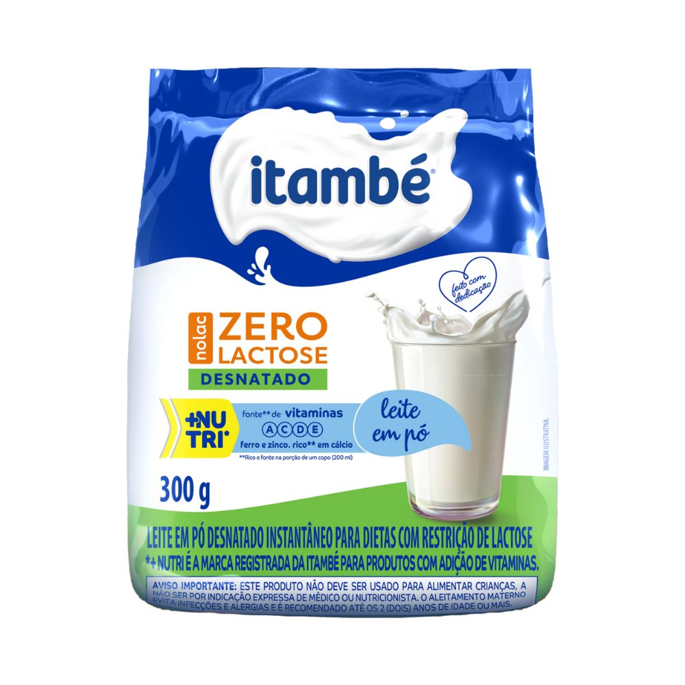 Leite em Pó Desnatado Nolac Sem Lactose Itambé 300g