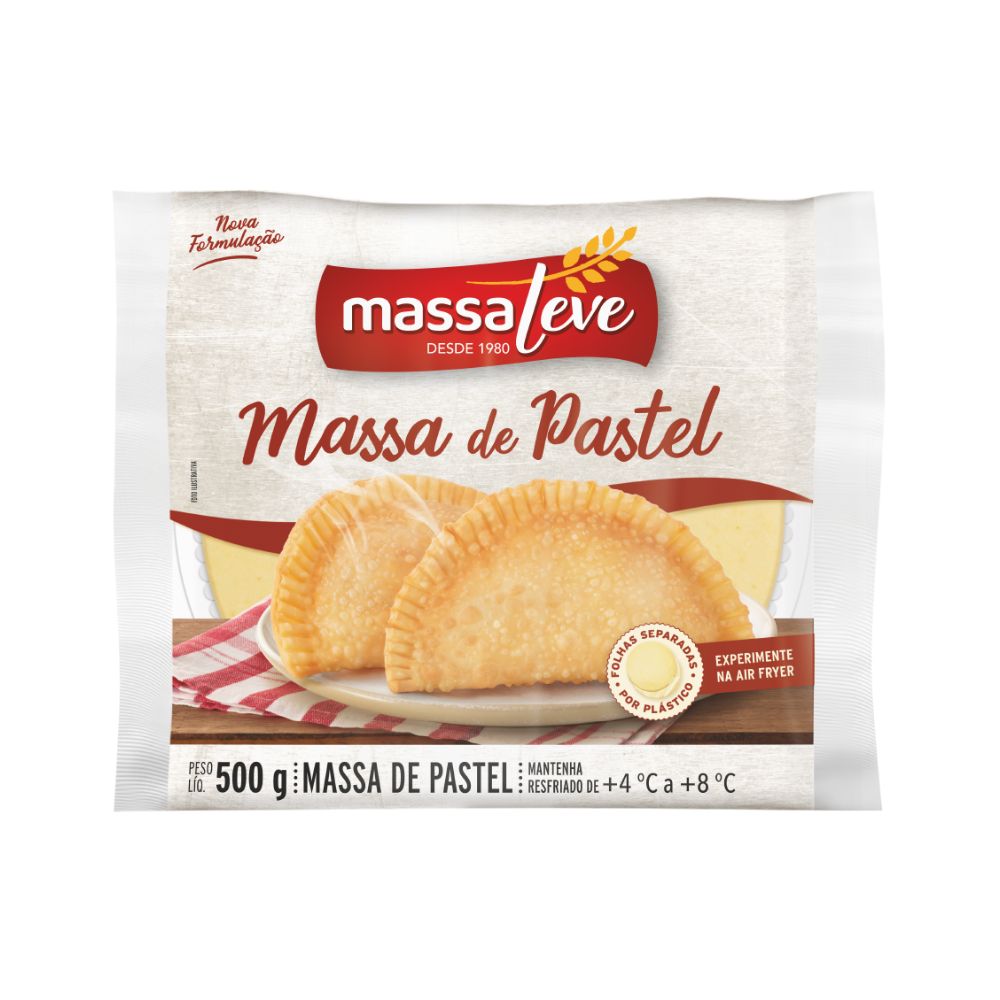 Massa de Pastel Fresca Resfriada Massa Leve 500g