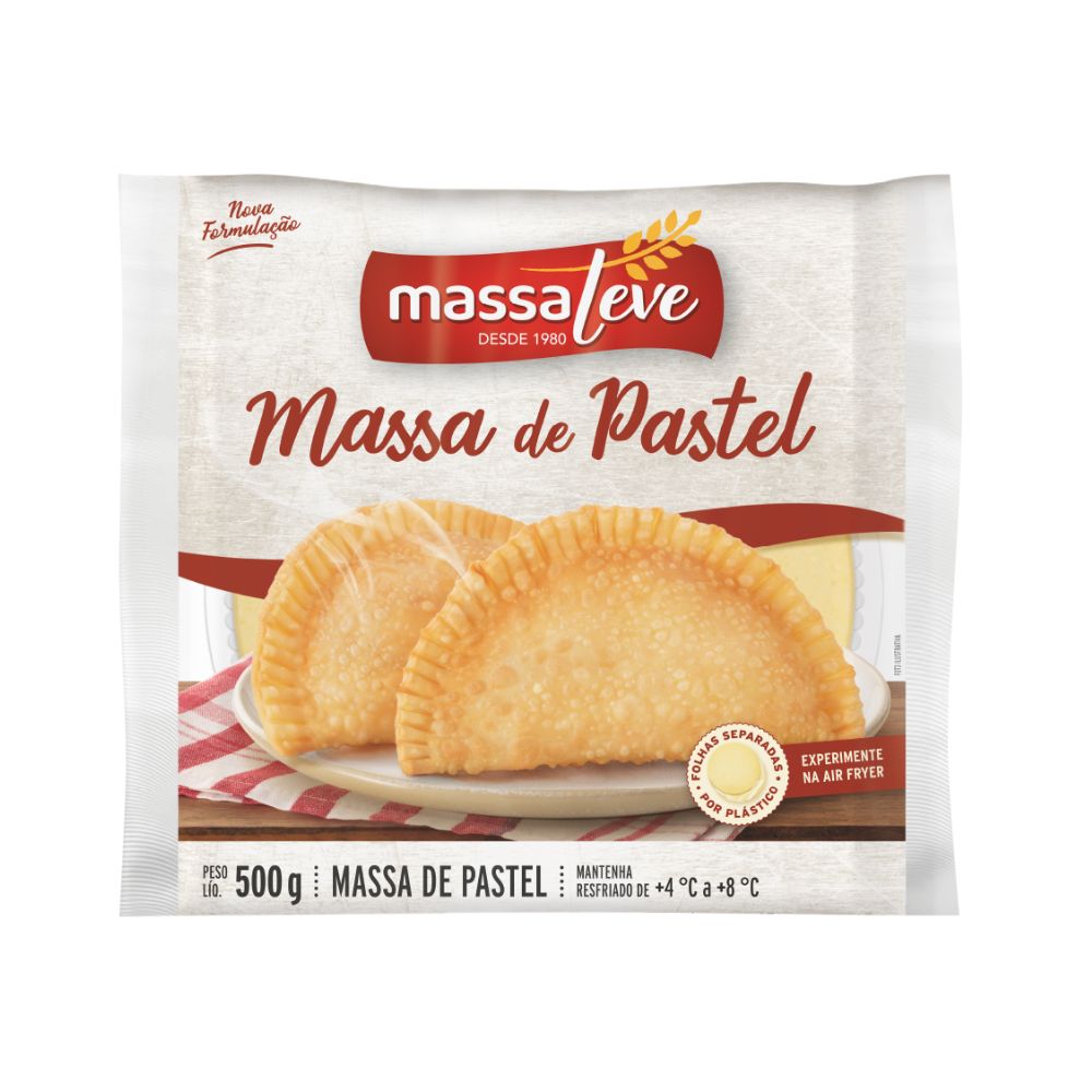 Massa de Pastel Resfriada Massa Leve 500g