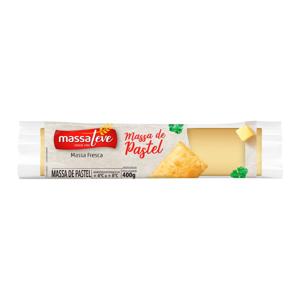 Massa de Pastel Fresca Resfriada Rolinho Massa Leve 400g