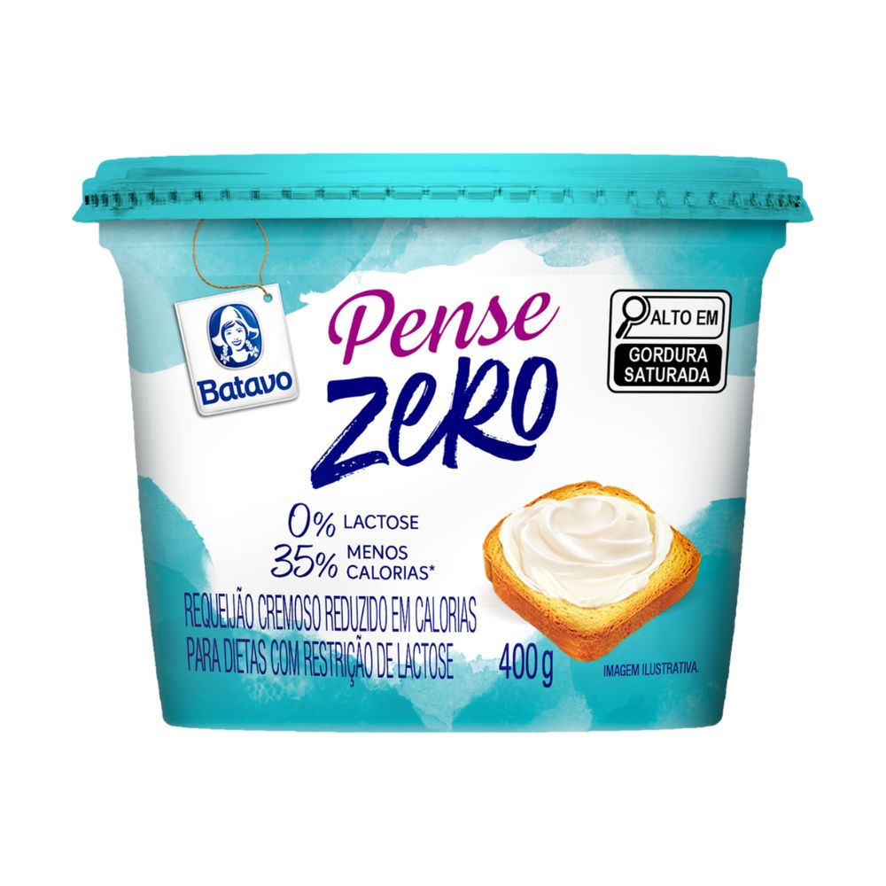 Requeijão Cremoso Pense Zero Sem Lactose Batavo 400g
