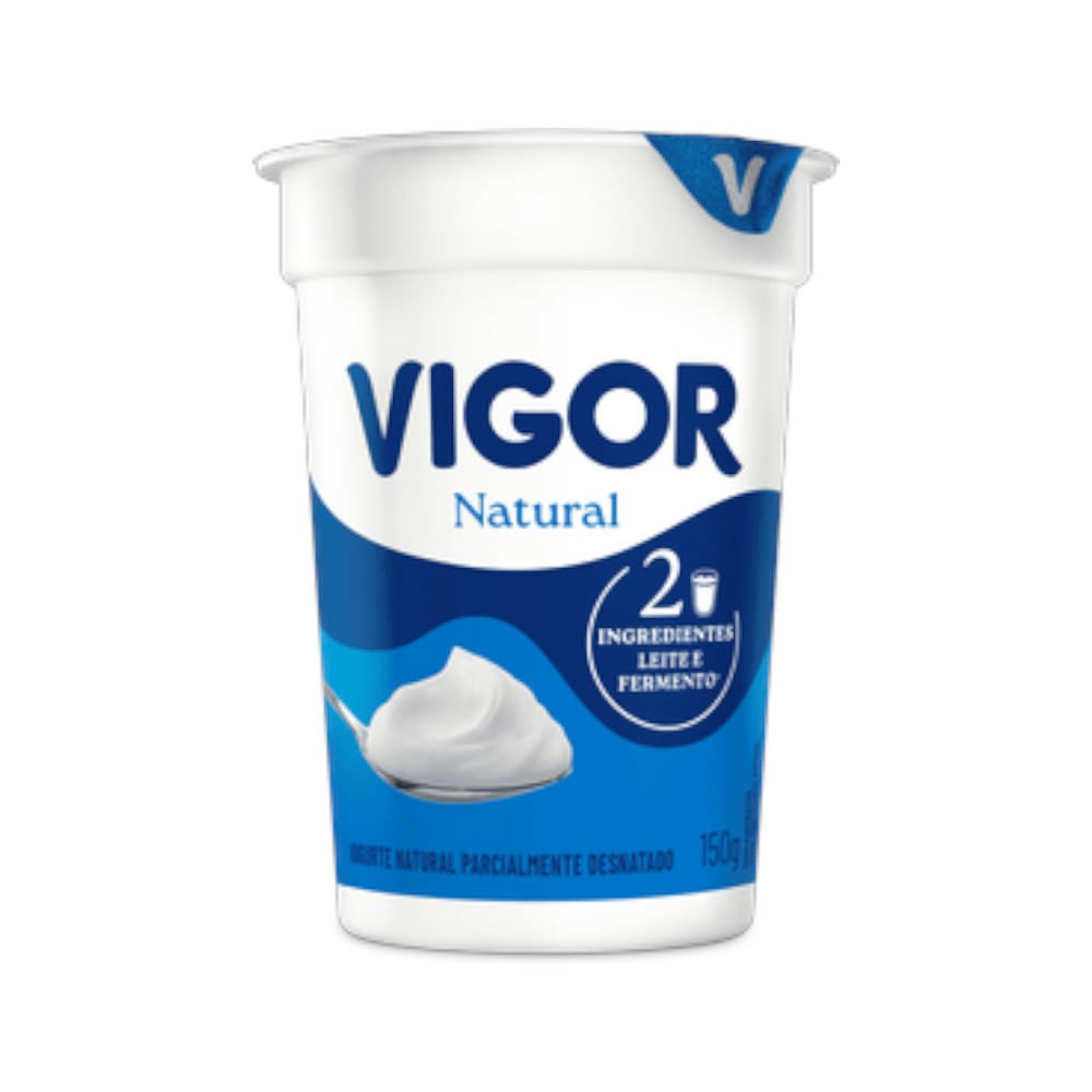 Iogurte Parcialmente Desnatado Natural Viv Vigor 150g