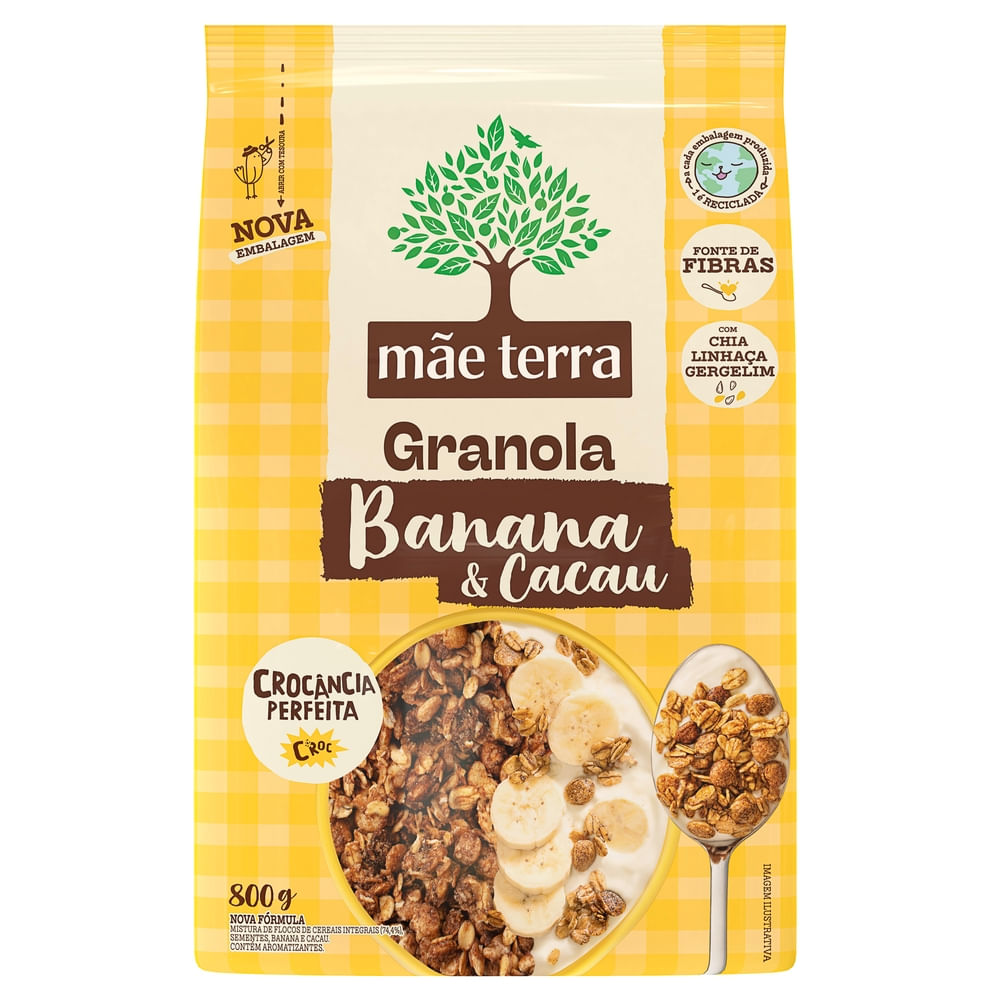 Granola Mãe Terra Banana e Cacau 800g