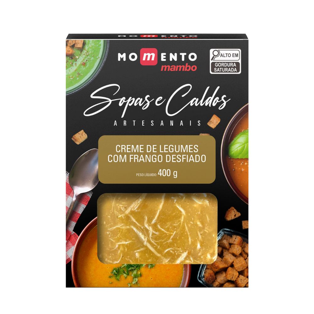 Creme de Legumes com Frango Desfiado Momento Mambo 400g