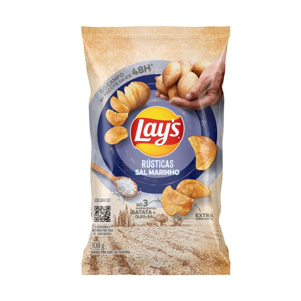 Batata Frita Rústica Sal Marinho Lays 108g
