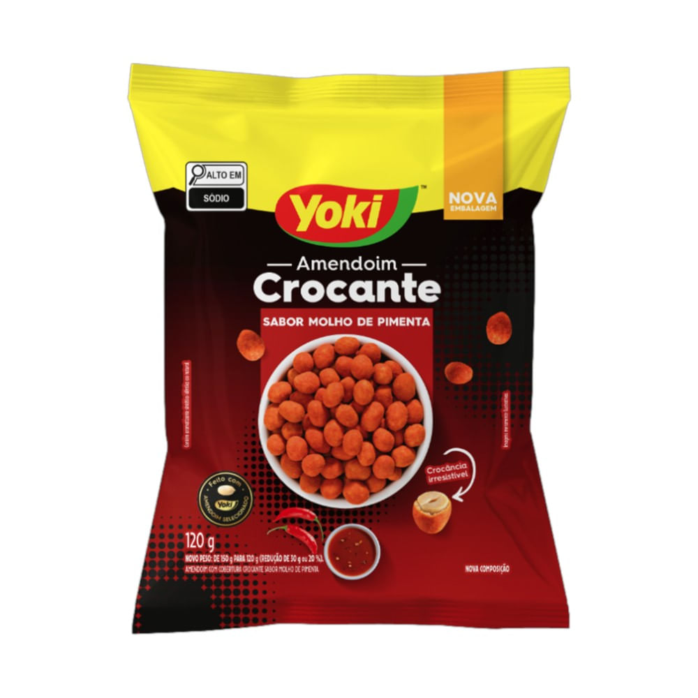 Amendoim Crocante Molho de Pimenta Yoki 120g