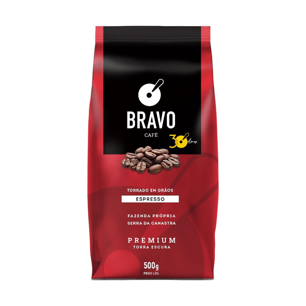Café em Grãos Espresso Premium Bravo Café 500g
