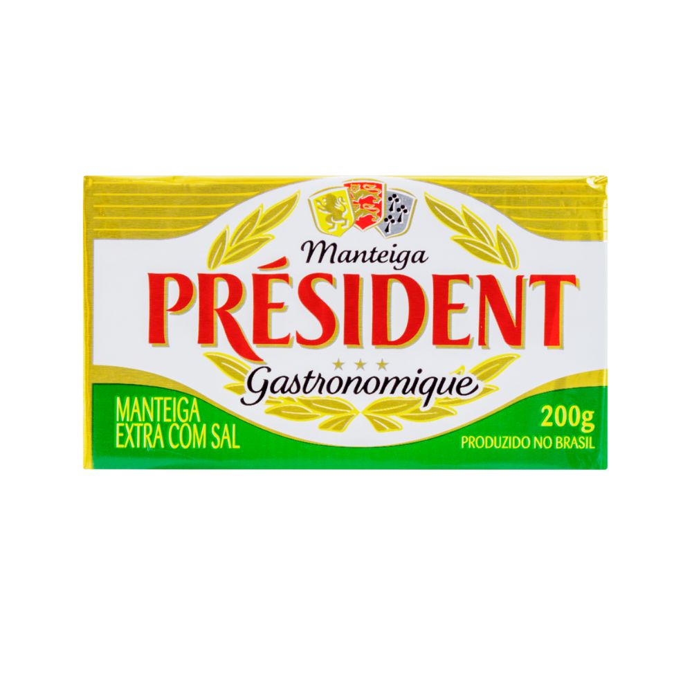Manteiga Extra com Sal Président Tablete 200g