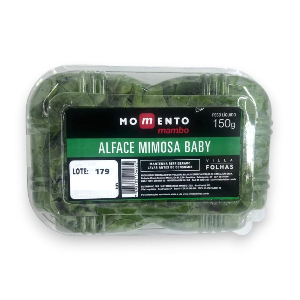 Alface Mimosa Baby Momento Mambo 150g
