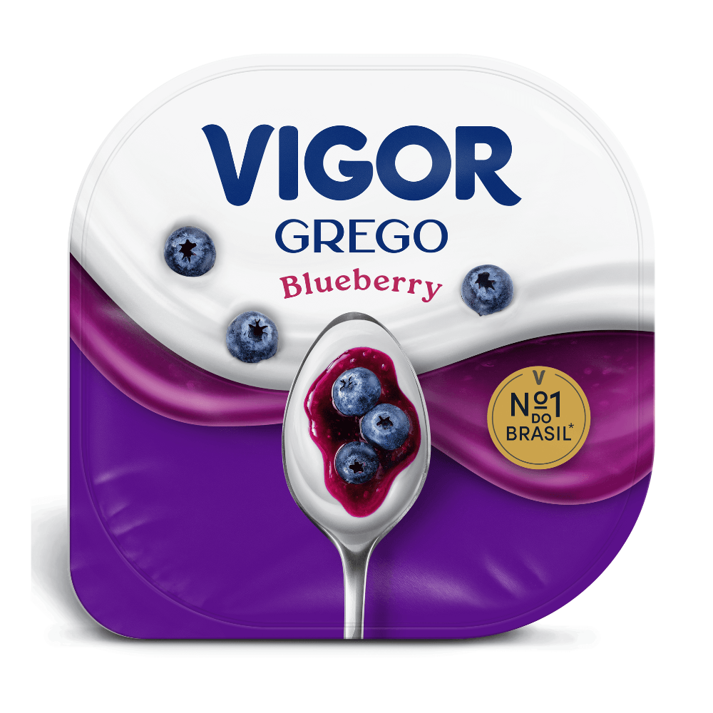 Iogurte Grego Calda Blueberry Vigor 90g