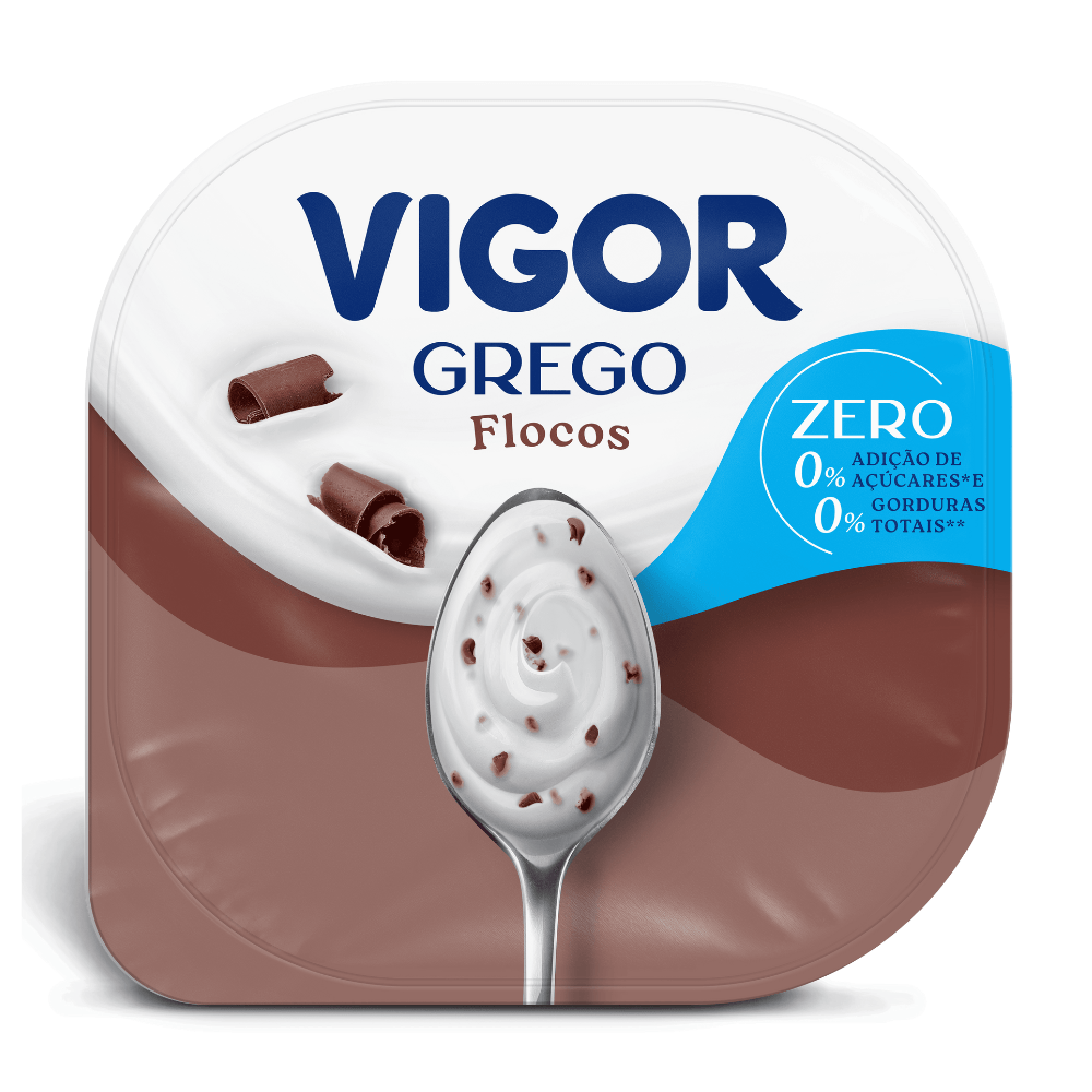 Iogurte Grego Flocos Zero Gordura Vigor 90g