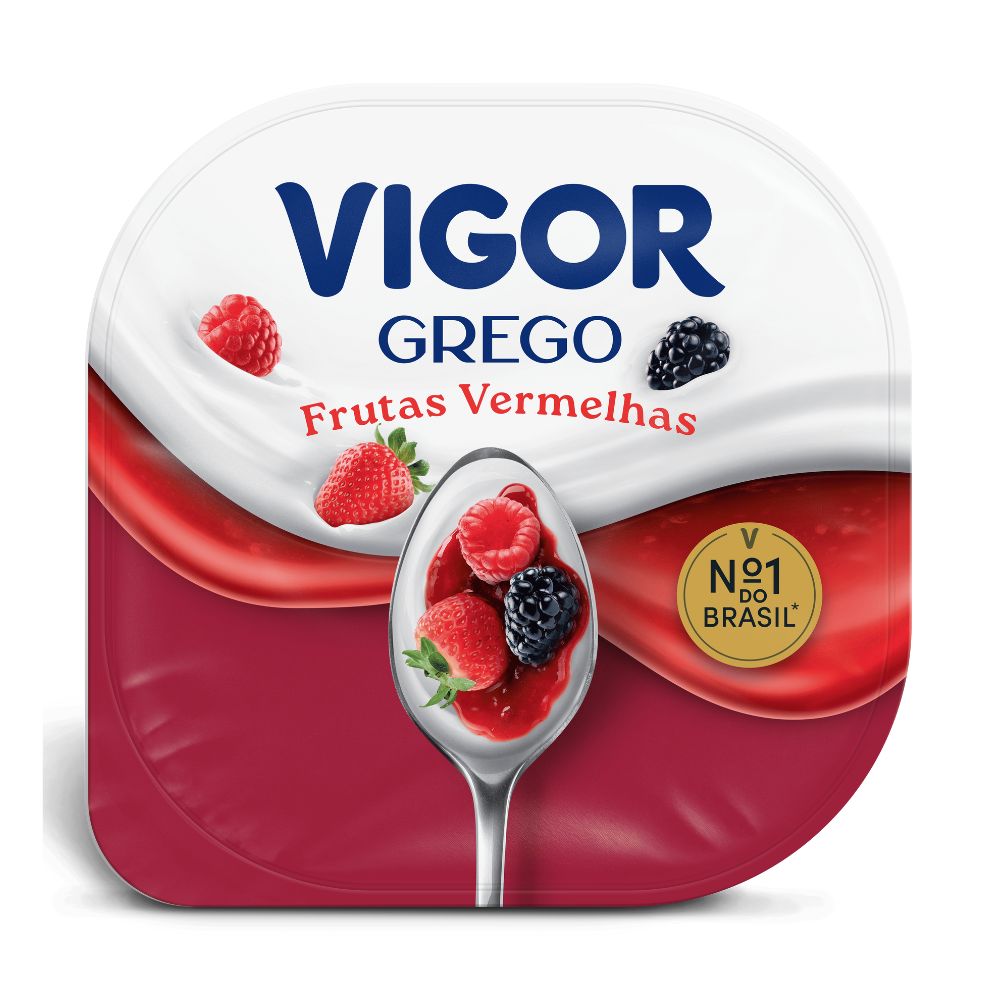 Iogurte Grego Calda Frutas Vermelhas Vigor 90g