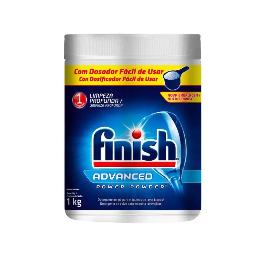 Detergente em Pó para Máquina de Lavar Louças Finish 1kg