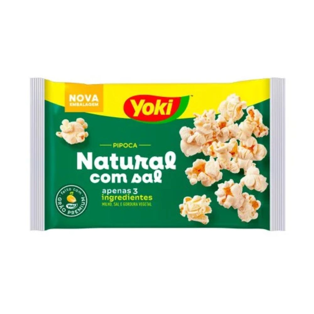 Milho de Pipoca para Micro-Ondas Natural com Sal Yoki 100g