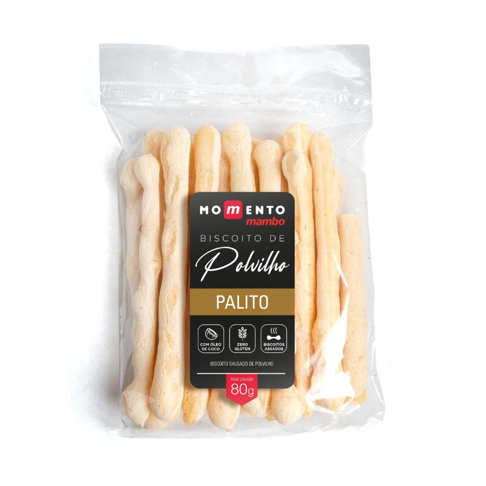 Biscoito de Polvilho Palito Sem Glúten Momento Mambo 80g