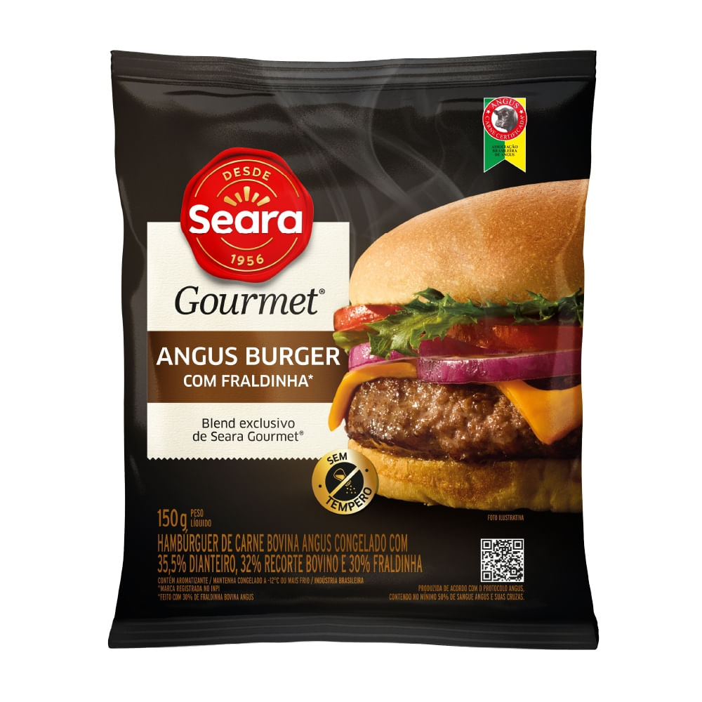 Hambúrguer Angus com Fraldinha Congelado Seara Gourmet 150g