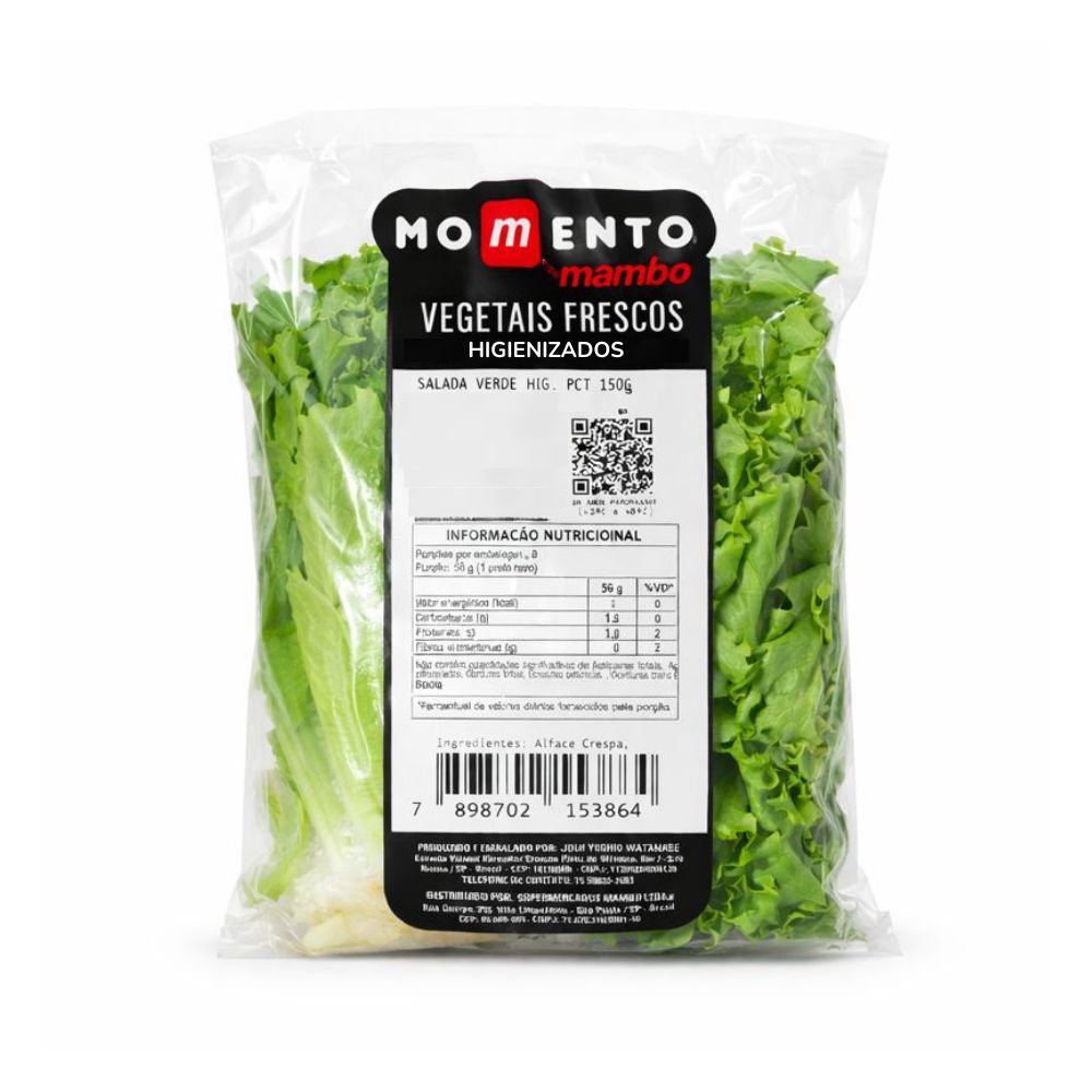 Salada Verde Higienizada Momento Mambo 150g