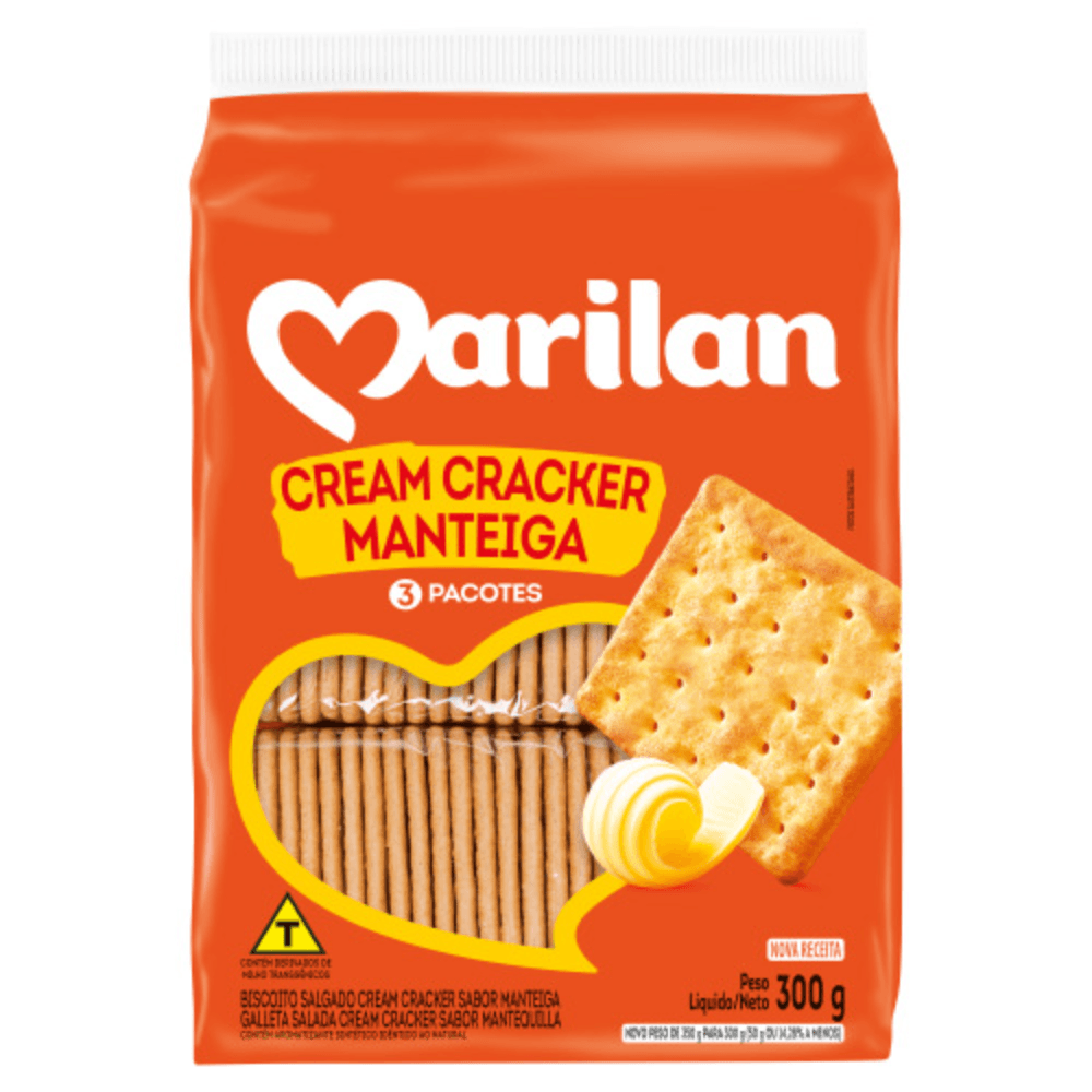 Biscoito Cream Cracker Manteiga Marilan 300g