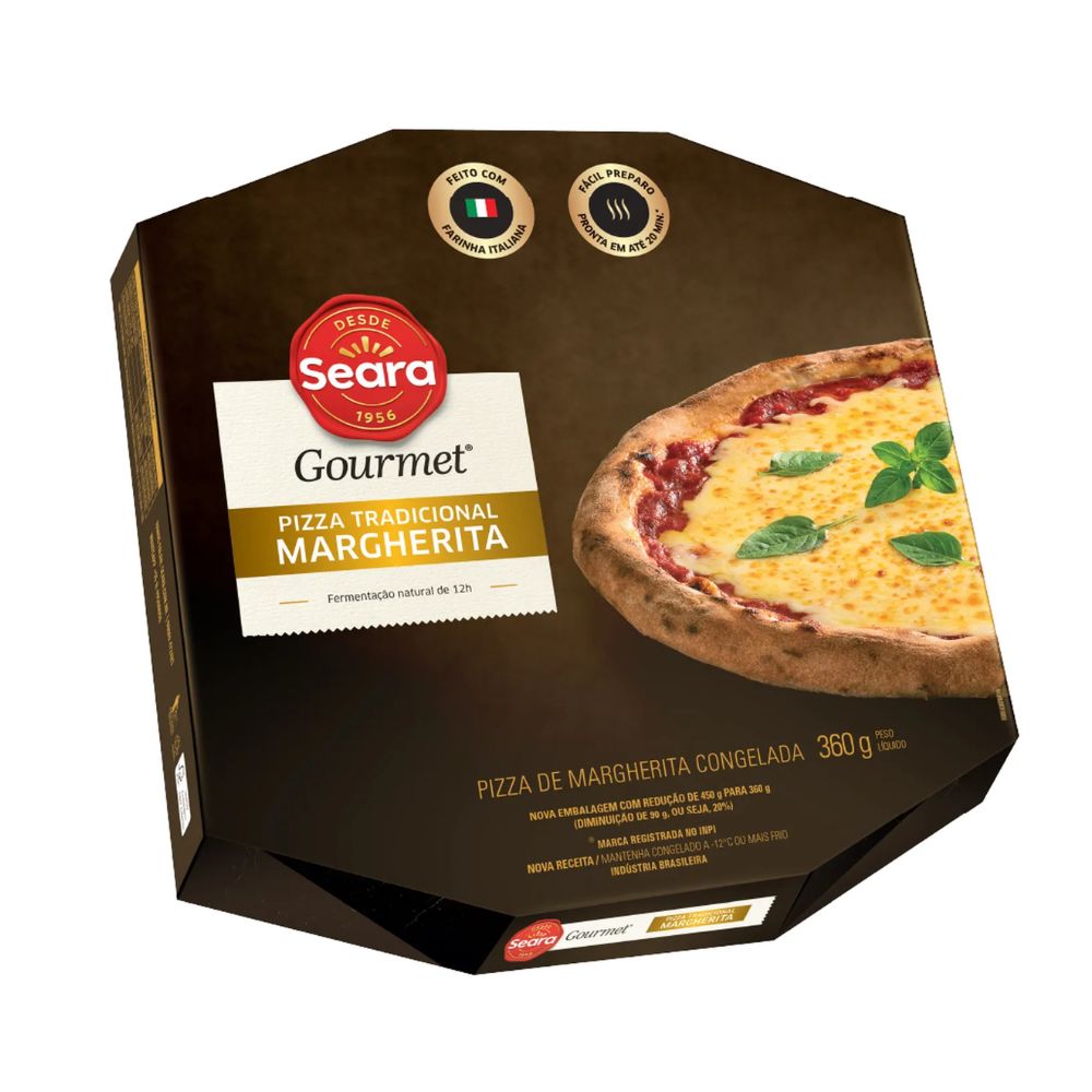 Pizza Margherita Congelada Seara Gourmet 360g