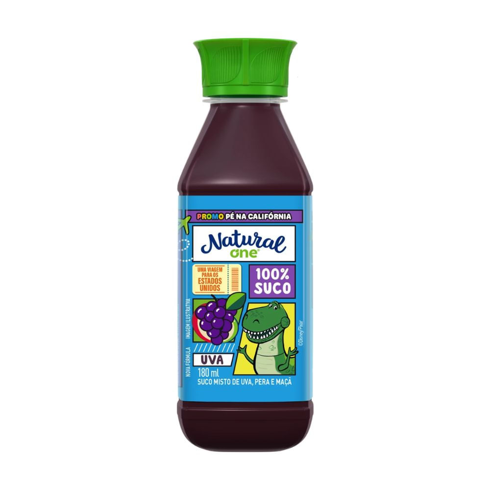 Suco Natural Uva e Maçã Natural One 180ml