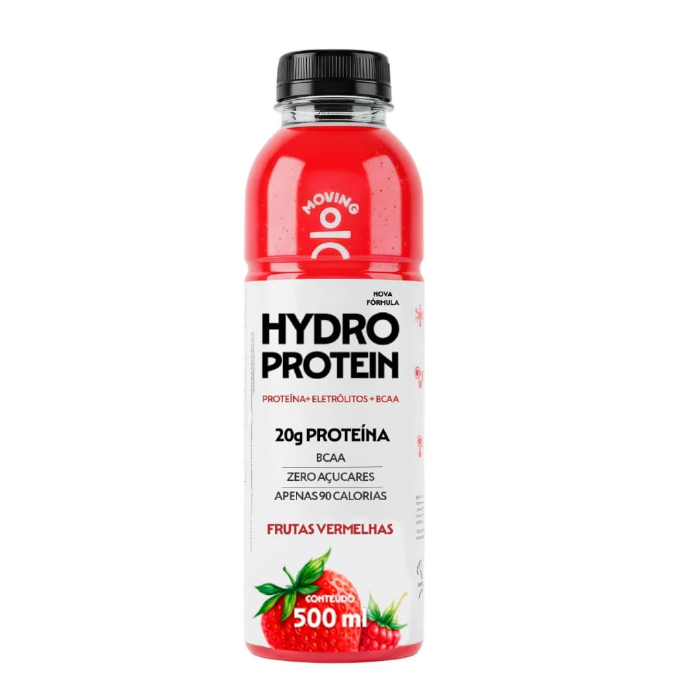Suplemento Alimentar Líquido Frutas Vermelhas Sem Açúcar Hydro Protein Moving 500ml