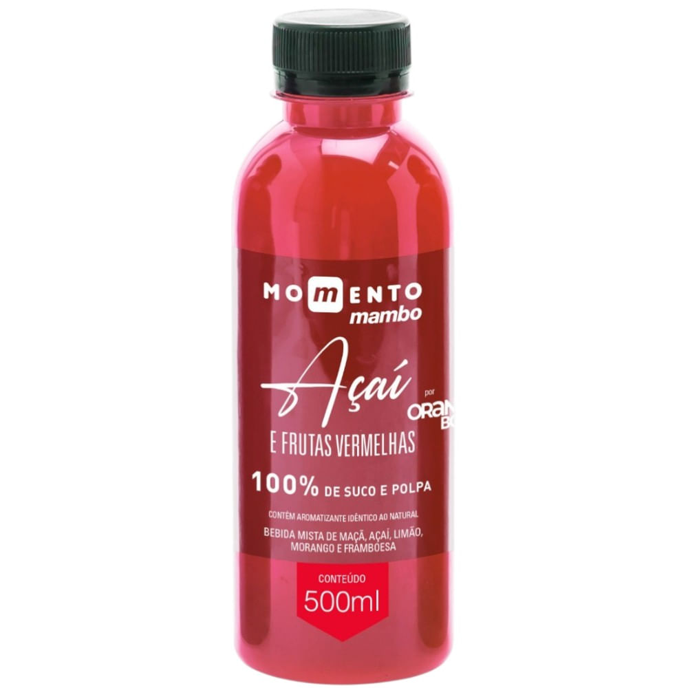 Suco de Açaí e Frutas Vermelhas Refrigerado Momento Mambo 500ml