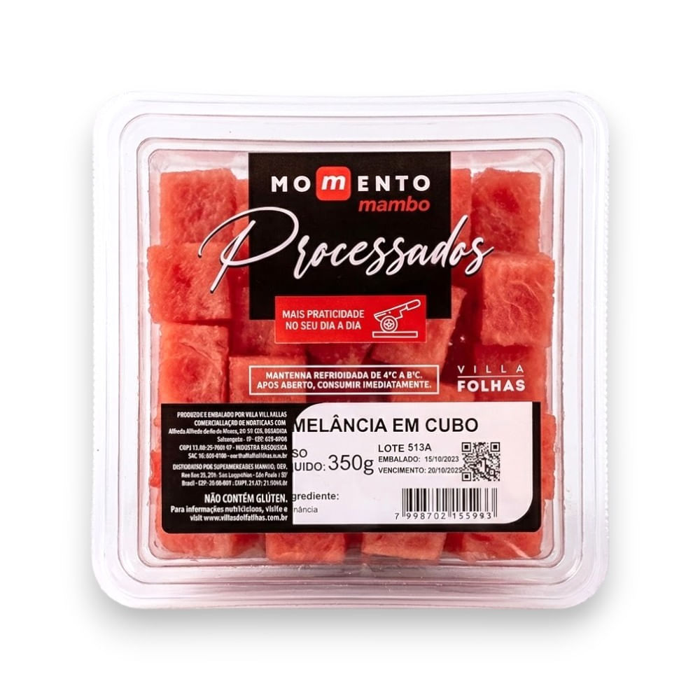 Melancia em Cubo Processados Momento Mambo 350g